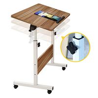 CBHLZ Overbed Table with Wheels,Adjustable Height Easy to Tilt/Storage 80cm Wide Workbench Overbed Office Desk Laptop Table Sofa Table Stand Up Desk for Hospital Home