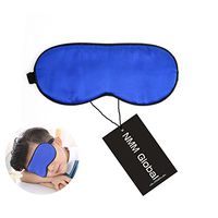 NMM Global 100% Natural Silk Sleep Eye Mask Kids, Cute Night Sleeping Mask with Adjustable Elastic Strap for Girls Boys Child (Blue Small)