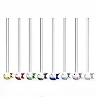 Glass Straws Clear 9" x 10 mm Drinking Straws Reusable Straws Healthy, Reusable, Eco Friendly, BPA Free, 8 Pack with Cleaning Brush