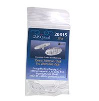 GMS Optical Oval Screw-in Silicone Nose Pads for Glasses, Sunglasses, and Eye-wear – 15mm (2 Pair)