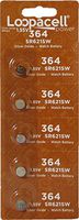 Loopacell 364 (SR621SW) 1.55V Silver Oxide Watch Battery (5 Batteries)