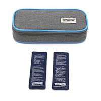 Insulin Travel Bag,Insulin Cooler Bag Medical Care Protector Case Diabetic Organizer Portable Travel Cooler Case+ 2 Ice Packs (Blue)