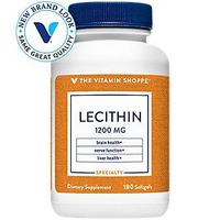 Lecithin 1200mg Natural Combination of Essential Fatty Acids (Linoleic) to Support Brain Nerve Function (180 Softgels) by The Vitamin Shoppe