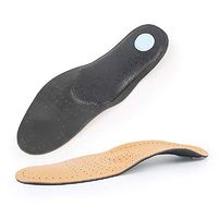 Leather Orthotic Insoles,Leather Insoles,Inserts,Orthotic Insoles,Full Length Insoles,Arch Support Insoles for Flat Feet Who Need Arch Support Footcare Cushion Pad-Size US M10/W11