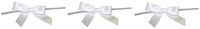 Reliant Ribbon Satin Twist Tie Bows - Small Ribbon, 5/8 Inch X 100 Pieces, White (Тhrее Pаck)
