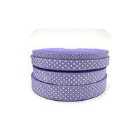 5Yards Grosgrain Ribbon Printing Polka Dot Hair Bow Party Christmas Wedding Decoration DIY Gift Wrapping,Light Purple,20mm