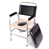 G-LXYZBQSHYP Elderly Mobile Toilet Stainless Steel Commode Bath Chair Suitable for People with Reduced Mobility