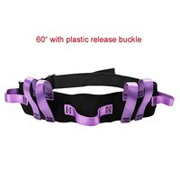 Gait Belt Transfer Walking Belt with Multi Handles- Walking Assist Aid for Elderly, Seniors, Therapy (7 Purple Handles 60",Plastic Release Buckle)