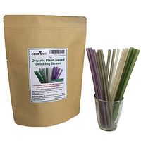 COCOBOO - 100% Compostable Plant-Based Drinking Straws - Eco-Friendly Alternative to Plastic Straws - Biodegradable, Natural, BPA Chemical Free, Long-Lasting Straw 750 Gram (125 Straws)