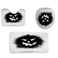 YAYUMI Halloween Festival 3pcs Non-Slip Bath Mat Bathroom U Shaped Non-Slip Shower Kitchen Carpet Doormats Decor