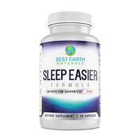 Sleep Easier Natural Nighttime Sleep Aid for Adults with 6mg of Melatonin Herbal Sleeping Fast Acting Support Supplement 60 Count