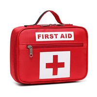 Gatycallaty First Aid Bag Empty Emergency Treatment Medical Bags Multi-Pocket for Home School Office Car Traveling Hiking Trip Daycare (Red)