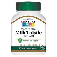 21st Century Milk Thistle Extract Veg Capsules, 60 Count