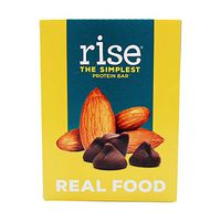 Rise Whey Protein Bar, Carob Chip Almond, Healthy Breakfast & Snack Bar, 17g Protein 5g Dietary Fiber, 4 Natural Whole Food Ingredients , Simplest Non-GMO, Gluten Free, Soy Free Bar, 12 Pack