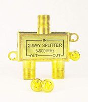 New Coaxial Coax Cable 2 Way Splitter RG59 F TV 75-Ohm UHF/VHF/FM Female