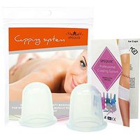 SPEQUIX Anti-cellulite Vacuum Suction Cups Silicone Cupping Therapy Set-Anti-aging Wrinkle Reducer Myofascial Release Collagen Stimulator Weigh Loss Pain Relief (Clear)