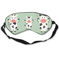SLEEPAWD Cow Sleep Mask, Sleeping Eye Night Mask with Breathable Eye Cover Eyeshade for Men/Women/Kids Soft and Adjustable Strap Plane Travel Nap Blindfold
