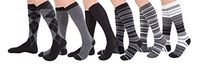 6 Pairs Women's Graduated Compression Trouser Socks 8-15mmHg (622-A)