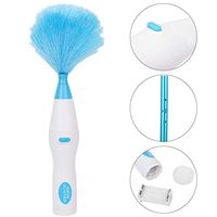 Electric Duster, 180° Bendable Handheld Feather Duster Electrostatical Spin Cleaning Tool for Window Blinds Furniture Car Desk Fan Shutter