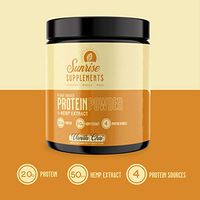 Vanilla Chai Plant-Based Protein Powder with 50mg of Hemp Extract per Serving by Sunrise Supplements, Made with 4 Plant-Based Protein Sources, Non-GMO, Nutrient-Rich, Whole Real-Food, 15 Serving tub