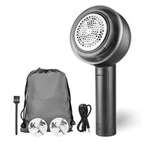 iVict Electric Sweater Shaver - Rechargeable Battery and USB Operated Electric Fabric Shaver Lint Fuzz Pill Bobble Remover, 2 Replaceable Stainletteries or USB Cable, Extra Replacement Blade and Brush