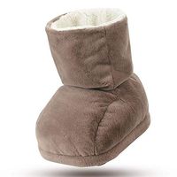 CMmin Foot Warmer Electric Feet Heated,Heating Pads,Adjustable Settings Removable,Fluffy Soft Lining Height 25cm,Waterproof and Leak-Proof Hot Plate,Winter Gifts (Color : Brown)