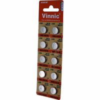 Vinnic Size LR54 V389 389 AG10 L1131 Alkaline Watch Battery x 10