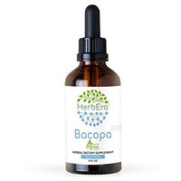 Bacopa A120 Alcohol Herbal Extract Tincture, Organic Bacopa (Bacopa Monnieri) Dried Herb (4 fl oz)
