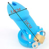 My secret life Silicone Male Briefs Chás-títy Devîcë with 5 Size (Blue), Underwear for Comfortable Wear