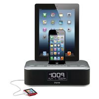 iHome iDL100 Lightning Dock Triple Charging FM Clock Radio with USB Charge/Play