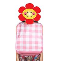 BIHIKI Adult Reusable Bib for Eating with Crumb Catcher,Waterproof Clothing Protector,Stain Resistant Adult Aid Apron for Elderly Patient Senior (Pink, M:25"x14")