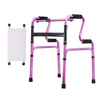 ZHPRZD Disabled Walker Walker Can Sit On The Elderly Disabled Aluminum Alloy Folding Auxiliary Bathtub 3 Colors 51cm × 46cm × 72cm (Color : Purple)