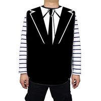 Fushida Adult Bibs for Eating,Resuable Waterproof Apron with Crumb Cather Clothing Protectors for Elderly Women and Men 1910-YLL0059-10