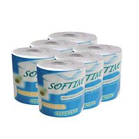 Frost`nai Toilet Paper Bathroom Soft 3Ply White Tissue Paper Bulk Paper Facial Towels Disposable Table Napkin Paper 4/6/10 Rolls (B,6 Rolls)