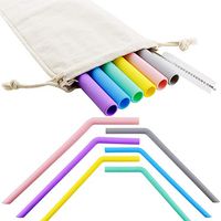 Collapsible Straws Silicone Foldable Straw Fixing Accessories Drinking Straw for Smoothies Milkshakes Kids/Toddlers Kitchen Accessories