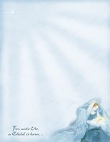 Mary with Baby Jesus Christmas Stationery - 80 Sheets