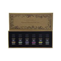 Essential Oils Set, Top 6 Pure Therapeutic Grade Upgraded Aromatherapy Gift Set(Lavender, Tea Tree, Peppermint, Eucalyptus, Lemongrass, Orange, 10ml/bottle SOLD AND SHIPPED BY SHERIFFSON