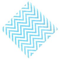 Just Artifacts Paper Party Napkins 6.5" 20pcs Chevron Baby Blue - Click for more colors & patterns!
