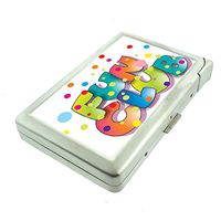 Fun Club Em1 Hip Silver Cigarette Case With Built In Lighter 4.75" X 2.75" Id Holder Metal Wallet RFID Protection