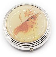 Victorian 90's - Pocket Purse Portable Travel Pill Box & Medicine Organizer