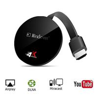 SmartSee Miracast Wireless Display Receiver 1080P HDMI WiFi Media Streamer Adapter Support Chromecast YouTube Netflix Hulu Plus Airplay DLNA TV Stick for Android/Mac/iOS/Windows (2.4G + Google Home)