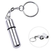 Hometu Metal Cigar Punch Keychain Stainless Steel Cigar Punch Cutter Blade Pocket Cigar Hole Opener Cutting Drill Draw Key Chain