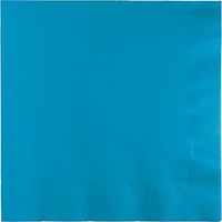 Club Pack of 250 Turquoise Premium 3-Ply Disposable Dinner Party Napkins 8.75"