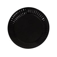 Party Essentials N67017 Deluxe Hard Plastic Round Plate, 6", Black (Pack of 420)