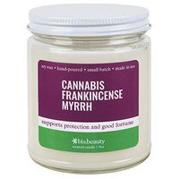 Cannabis Frankincense Myrrh Aromatherapy Candle - Energy Healing Terpenes - Supports Protection and Good Fortune