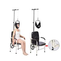 ZJDU Foldable Traction Chair,Home Neck Support Medical Cervical Surgery Instrument Correction Stretch Physical Therapy,for Relieve Pain from Stiff Muscles Cervical Traction Device,C