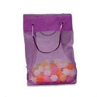 Purple Fabric Mini Shopping Bags | Quantity: 12 | Width: 4" Gusset - 2 1/2"