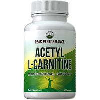 Acetyl L-Carnitine by Peak Performance. ALCAR Highest Quality USA Sourced Acetyl L Carnitine Supplement. 1 Capsule 500mg. 2 Capsules 1000mg Natural Amino Acids Pills Support Mitochondria Brain Health