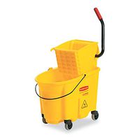 Wavebrake 26 Quart Side Press Mop Bucket & Wringer Combo, Yellow, New