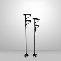 HXZXH Adjustable Folding Quad Cane Lightweight Walking Canes Walking Stick for Men and Women Hand Crutch with T Handle Double Handles Crutches with LED Light Fashionable Sturdy Stable Black